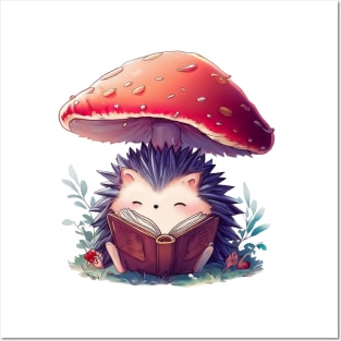 Cute hedgehog reader Posters and Art